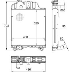 John Deere 2140 AL37568N radiatorius tinka JD