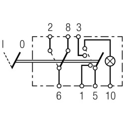 Case - IH 955 / 955XL 6HH004570451 Avarinio žibinto jungiklis, 12V, I-0, 7 kontaktų, su komforto funkcija