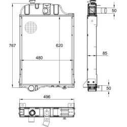 John Deere 3140 AL37566N radiatorius tinka JD