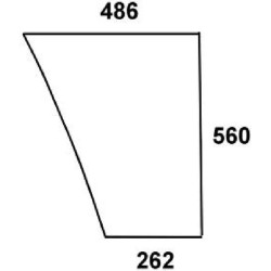 John Deere 4440 L62576N Apatinis priekinis stiklas, dešinysis