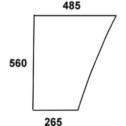 John Deere 8440 L62577N Apatinis priekinis stiklas kairysis