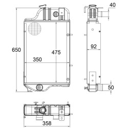 John Deere 840 AL39290N radiatorius tinka JD