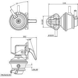John Deere 1850 RE38009KR Kuro siurblys JD