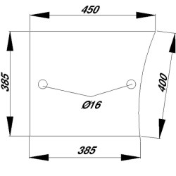 John Deere 1950 D8055 Durų stiklas apatinis
