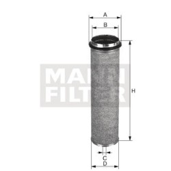 Case - IH 856 / 856XL CF600 Antrinis oro filtro elementas