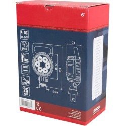 John Deere 3350 LA10016 Darbinis šviesos diodas, 25W, 2000lm, apvalus, 10/30V, Ø 117mm, taškinis spindulys, 6 LED, Kramp