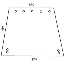 John Deere 4350 D8077 Šoninis langas LH/RH tamsintas