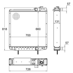Case - IH 7110 A190663N Radiatorius tinka Case - IH