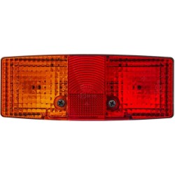 John Deere 4255 2SD003184031 Galinis žibintas LH stačiakampis, 12/24V, raudona/oranžinė, užsukamas, 158x51x64mm, Hella