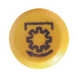 John Deere 3200 11100240PN Stūmimo jungiklis, GTV, apvalus, geltonas
