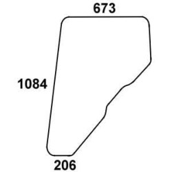 John Deere 3200 RT6005010161N Durų stiklas