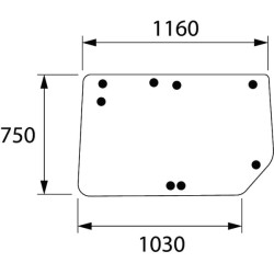 John Deere 3400X D8098 galinio lango viršutinė dalis