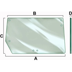 John Deere 3210 VPM7404 Galinio lango stiklas