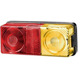 John Deere 3210 2VA998531031 Galinis žibintas stačiakampis, 12/24V, raudona/oranžinė, užsukamas, 170x64x75mm, Hella