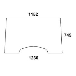 John Deere 3310X RT6005028923N priekinis stiklas X serija