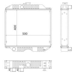 John Deere 5200 RE66029N radiatorius