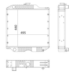 John Deere 5500 RE62841N radiatorius