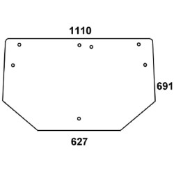 John Deere 5410 ER047360N Galinis stiklas