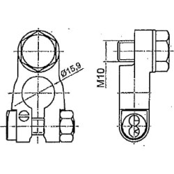 Case - IH 7230 Pro BA821 Akumuliatoriaus gnybtas su neigiamu M10 varžtu