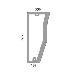 John Deere 5215 ER200621N Apatinis kairysis priekinis stiklas