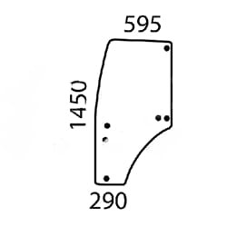 John Deere 5067E (V etapas) Europa SU27314 sukomplektuotas durų stiklas