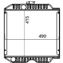 John Deere 5075E RE212667N radiatorius