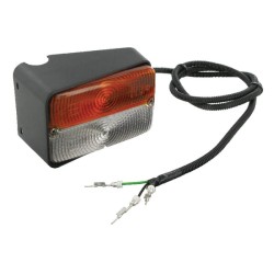 John Deere 5065E 0307520000 Krypties ir padėties apšvietimas LH stačiakampis, 12V, gintaro spalvos/skaidrus, užsukamas, Cobo