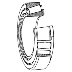 John Deere 5075GF 750032013X kūginis ritininis guolis 65x100x23mm SKF