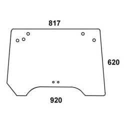 John Deere 5500N ER047939N Galinis stiklas