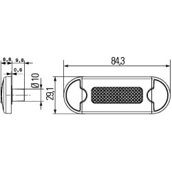 John Deere 5125R 2XT959510467 Vidaus šviesos diodas, 0,50 W, stačiakampis, 12/24 V, baltas, užsegamas, 84x2 LED, Hella