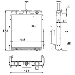 Case - IH 484 84524C93N radiatorius