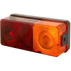 Case - IH 585 / 585XL 2SD002582021 Galinis žibintas RH stačiakampis, 12/24V, raudona/oranžinė, užsukamas, 170x62x75mm, Hella