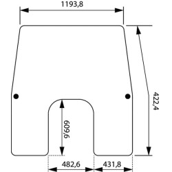 John Deere 6520 AL167656 Cristal Delantero