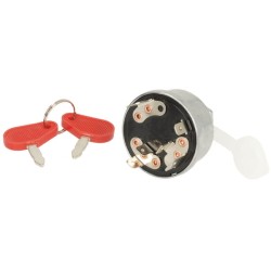 Case - IH 684 SW10009KR Uždegimo jungiklis su raktu, 12/24V, 4 padėtys, 16A, ašmenų gnybtai