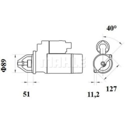 John Deere 6330PR MS894 Starteris 12V 4kW