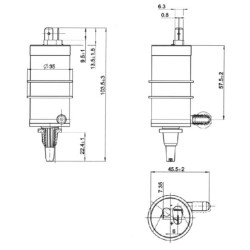 John Deere 6530 20100102000 valytuvų plovimo siurblys, tipas F 12V