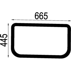 John Deere 6534 AL220911 Stogo liuko stiklas