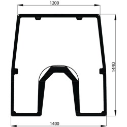 John Deere 6534PR L173349N priekinis stiklas