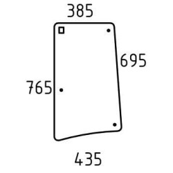 John Deere 6830PR L213352N Šoninis langas LH