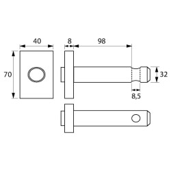 John Deere 6830PR VLK7017 Toplink kaištis
