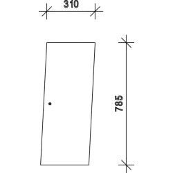 Case - IH 433 D7405 Durų stiklas viršutinis priekis