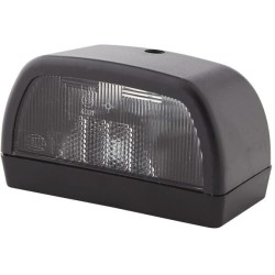 John Deere 6100MC 2KA998523001 Valstybinio numerio apšvietimas 10W, stačiakampis, 12V, juodas, užsukamas, 102x56,5 mm, Hella