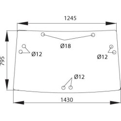John Deere 7810 R110990N galinio lango viršutinė dalis