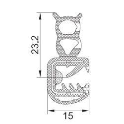 John Deere 7530 CA3729 Stiklas Guma 20m