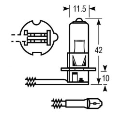 John Deere 7530 VLC0483 lemputė Halogen H3 12V 100W Vapormatic