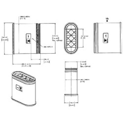John Deere 7430PR 6068HRW83 P606120 Oro filtras išorinis Donaldson