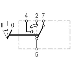 Case - IH 995 / 995XL 6RH007832551 Svirtinis jungiklis, (II+)-I-0, 4 kontaktų, be komforto funkcijos