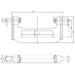John Deere 7215R 8005035 Atsvara pakabuko atrama 389 mm