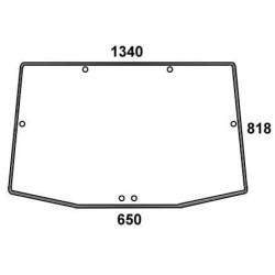 John Deere 8220T R131208N Galinis stiklas
