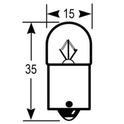 John Deere 8220T VLC0207 lemputė R5W 12V 5W Vapormatic